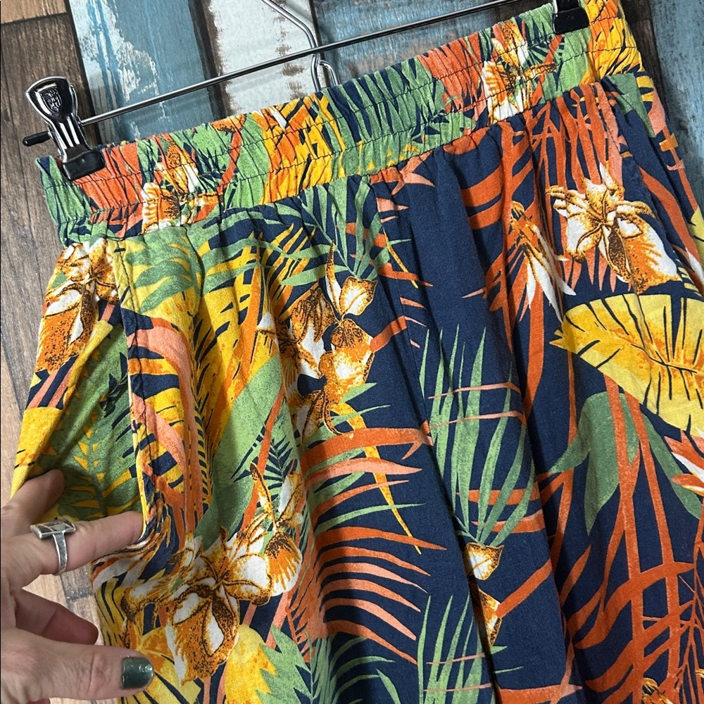 Panama Jack small Multicolor tropical rayon pants - Picture 3 of 14